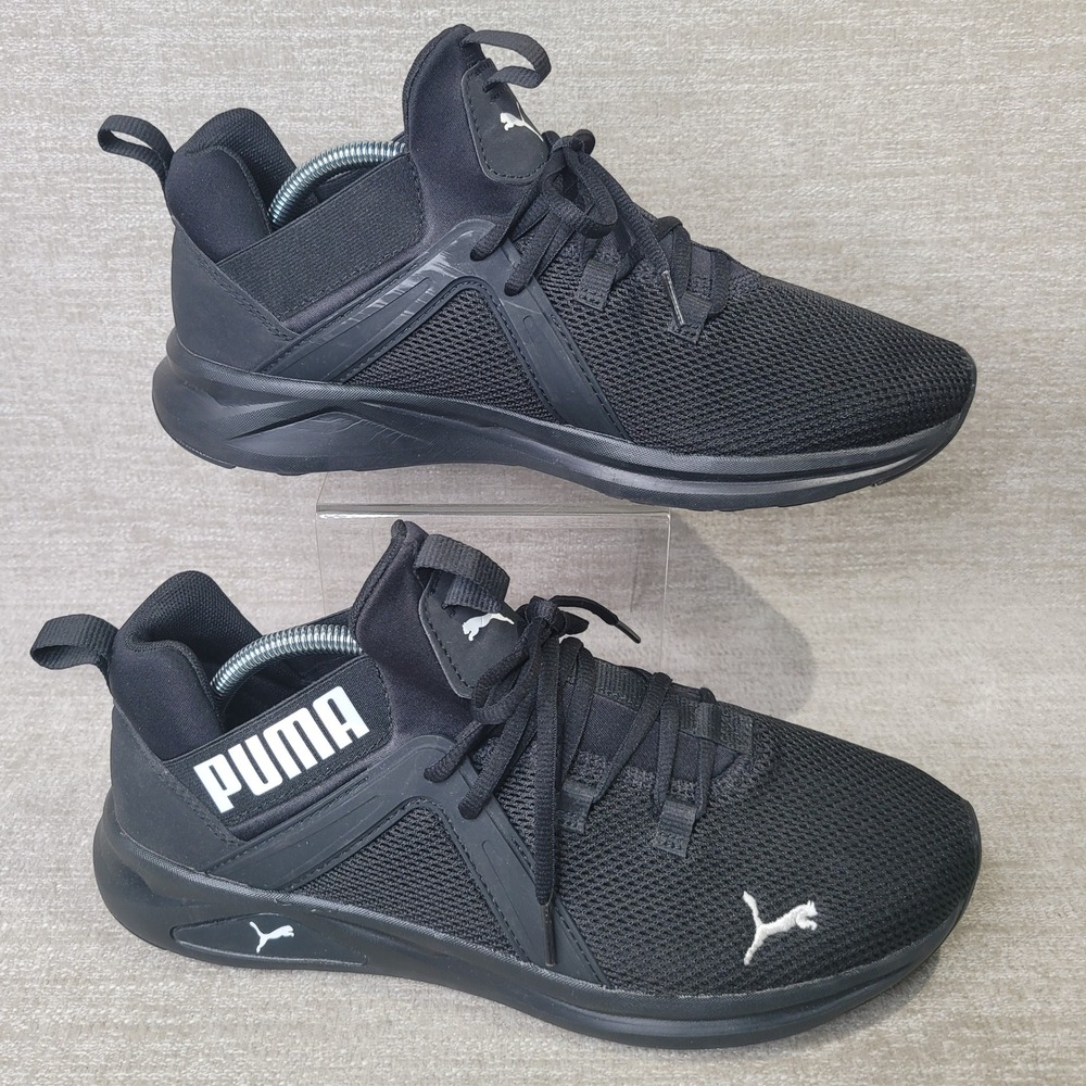 Puma Enzo 2 Weave Mens Running Shoes Triple Black Sneakers 193249-01 Size 11
